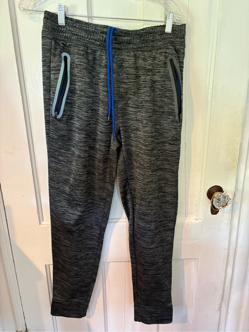 RBX Dark Gray Heather Joggers with Blue Drawstring